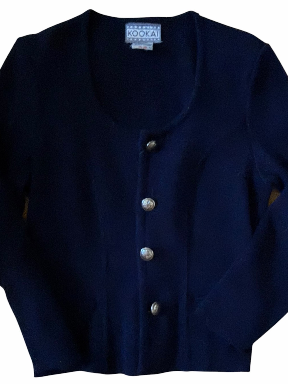 Vintage Kookai France Navy Blue Button Front cardigan S